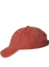 Sombrero unisex naranja de algodón, acabado desgastado, ideal para un look desenfadado.