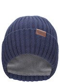 Gorro unisex azul de acrílico suave, estilo moderno, recomendado para climas fríos.