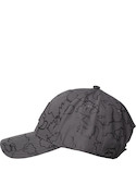 gorra unisex gris con visera semi rígida y cordón ajustable