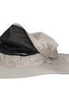 Gorro beige unisex de poliéster reciclado, estilo práctico, recomendado para climas cálidos y ventilados.