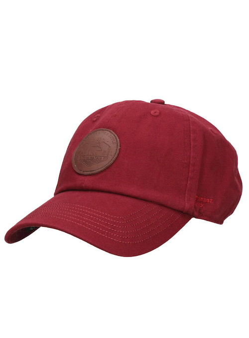Sombrero burdeos unisex de algodón, estilo relajado, recomendado para días soleados.