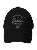 Gorra negra unisex de algodón, con parche de cuero, ideal para un look versátil.