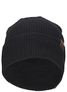 Gorro de algodón negro unisex, diseño elástico, ideal para un look relajado y versátil.