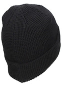 Gorro negro de algodón, estilo natural unisex, recomendado para escapadas al aire libre.