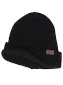 Gorro unisex negro de algodón, estilo clásico, ideal para actividades al aire libre.