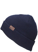 Gorro unisex negro con parche de cuero, estilo auténtico, adecuado para uso diario.