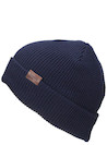 Gorro unisex negro con parche de cuero, estilo auténtico, adecuado para uso diario.
