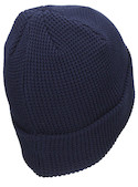 Gorro unisex azul de punto, diseño cómodo, recomendado para exploraciones y paseos.