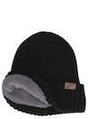 Gorro unisex negro de acrílico, estilo outdoor, ideal para aventuras al aire libre.