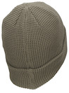 Gorro verde unisex de 100% algodón, ajuste elástico, ideal para combinar con abrigos.