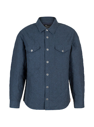 Chaqueta de algodón azul para hombre, con puños con botón que aportan un diseño estructurado.