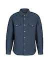 Chaqueta de algodón azul para hombre, con puños con botón que aportan un diseño estructurado.