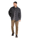 Chaqueta casual de hombre en color gris, confeccionada en 100% algodón, ideal para uso diario.