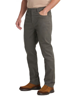 Pantalón gris para hombre, estilo casual con leve elasticidad, ideal para actividades cotidianas.