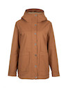 Chaqueta casual de mujer en color camel con puños ajustables, permite regular el ajuste según necesidad.