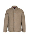 Chaqueta de hombre taupe con cierre de botones metálicos, diseño sobrio y elegante para ocasiones informales.