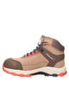 Zapato de seguridad beige para hombre, diseño ergonómico, ideal para largas jornadas laborales.