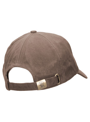 Gorra unisex café de algodón waxed, diseño robusto, perfecta para exploraciones y paseos.