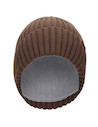 Gorro unisex de 100% acrílico en color café, diseño sin visera, perfecto para el uso diario.