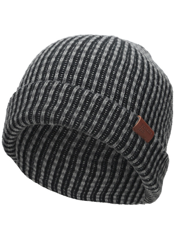 Gorro negro unisex, 100% acrílico, estilo cómodo, ideal para actividades al aire libre.