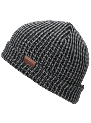Gorro unisex negro de acrílico, estilo casual, ideal para paseos urbanos.