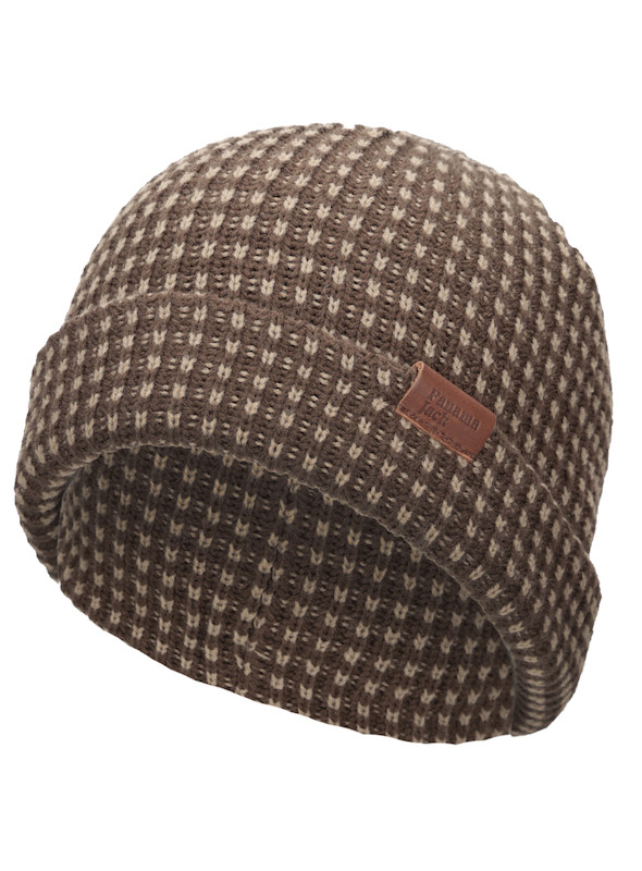 Gorro café de Panamá Jack, diseño clásico con logotipo de cuero, ideal para el día a día.