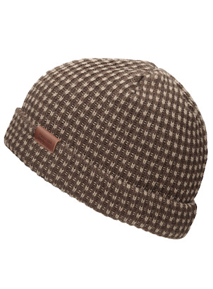 Gorro unisex de punto en color café, ideal para quienes buscan comodidad y versatilidad.