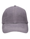 Gorra gris unisex de algodón waxed, estilo versátil, perfecta para combinar con looks casuales.