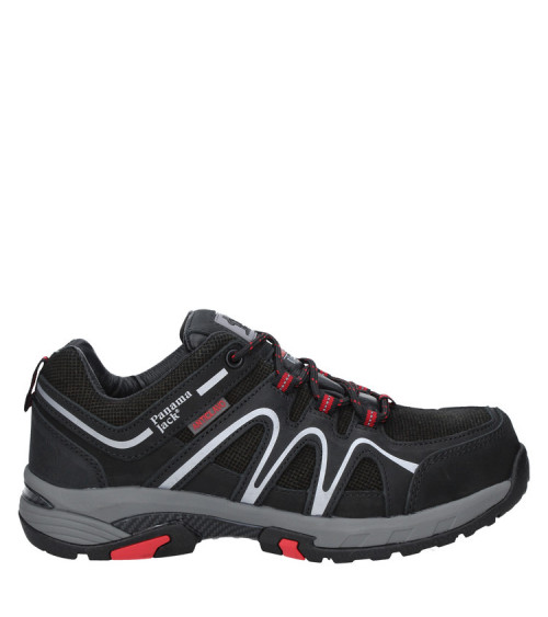 Zapato de hombre negro, estilo utilitario outdoor, combina con ropa casual y deportiva, adecuado para excursiones.