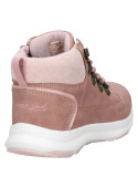 Botín rosado infantil, estilo casual, material sintético, comodidad y seguridad en cada paso.