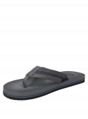 "Sandalia gris de hombre, estilo casual, con tiras cruzadas en ""Y"" y aplique central, ideal para actividades veraniegas. "