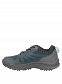zapatilla azul de mujer con material sintético resistente, perfecta para un estilo de vida dinámico