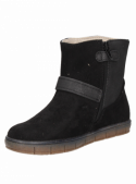 Botín negro casual para niña, material sintético, ideal para aventuras urbanas y al aire libre.